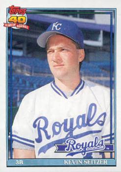 #695 Kevin Seitzer - Kansas City Royals - 1991 Topps Baseball