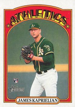 #696 James Kaprielian - Oakland Athletics - 2021 Topps Heritage Baseball