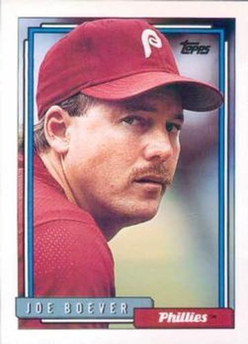 #696 Joe Boever - Philadelphia Phillies - 1992 Topps Baseball