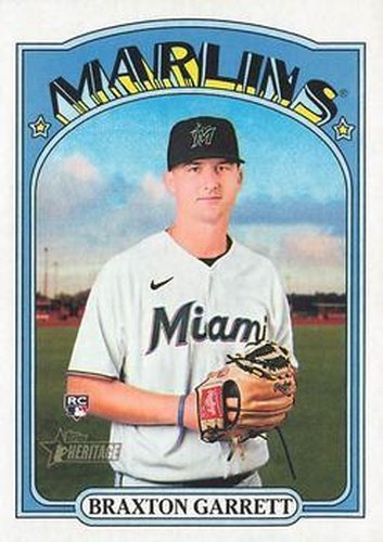 #697 Braxton Garrett - Miami Marlins - 2021 Topps Heritage Baseball
