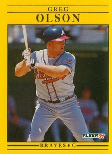 #698 Greg Olson - Atlanta Braves - 1991 Fleer Baseball