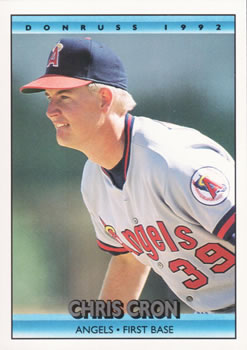 #698 Chris Cron - California Angels - 1992 Donruss Baseball