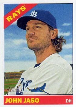 #698 John Jaso - Tampa Bay Rays - 2015 Topps Heritage Baseball