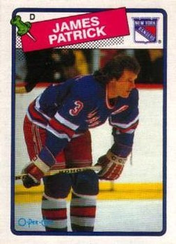 #69 James Patrick - New York Rangers - 1988-89 O-Pee-Chee Hockey