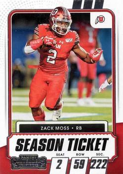 #69 Zack Moss - Utah Utes - 2021 Panini Contenders Draft Picks Football