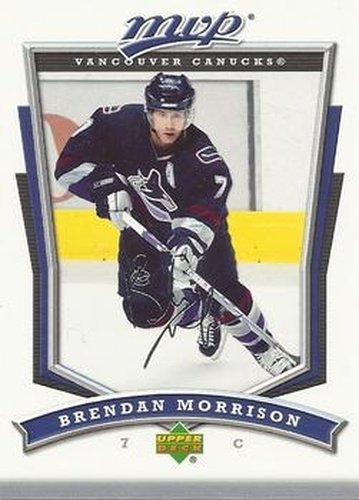 #69 Brendan Morrison - Vancouver Canucks - 2007-08 Upper Deck MVP Hockey