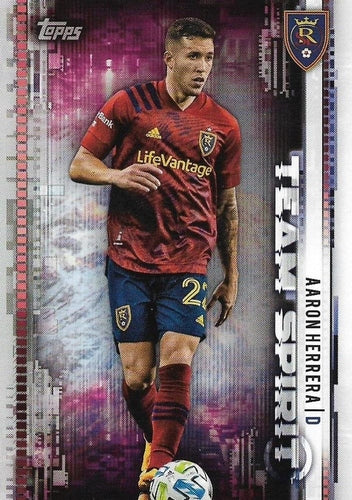 #TS-6 Aaron Herrera - Real Salt Lake - 2021 Topps MLS Soccer - Team Spirit