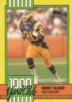 #6 Henry Ellard - Los Angeles Rams - 1990 Topps Football - 1000 Yard Club