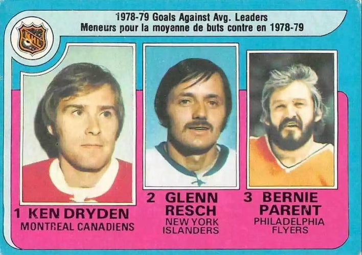 #6 Ken Dryden / Glenn Resch / Bernie Parent - Montreal Canadiens / New York Islanders / Philadelphia Flyers - 1979-80 O-Pee-Chee Hockey