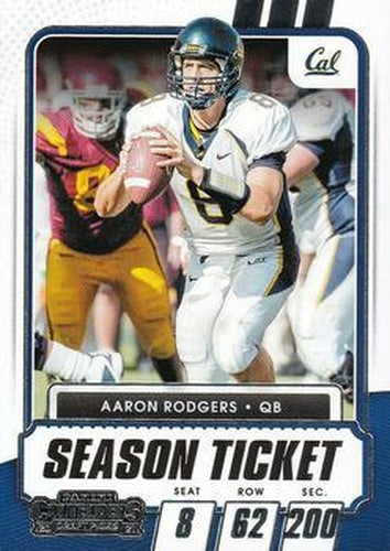 #6 Aaron Rodgers - California Golden Bears - 2021 Panini Contenders Draft Picks Football