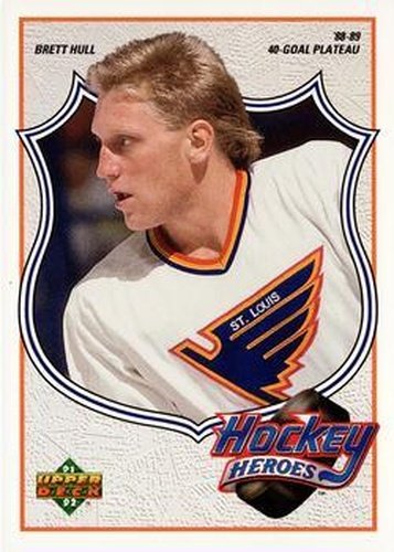 #6 Brett Hull - St. Louis Blues - 1991-92 Upper Deck Hockey - Hockey Heroes: Brett Hull