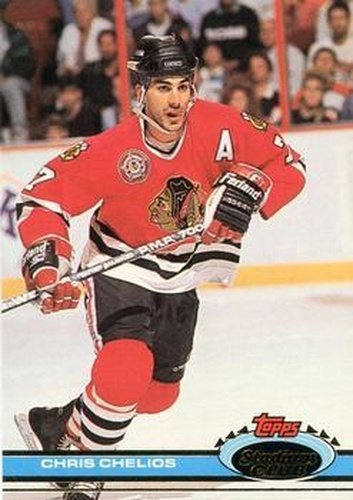 #6 Chris Chelios - Chicago Blackhawks - 1991-92 Stadium Club Hockey