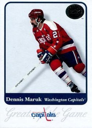 #6 Dennis Maruk - Washington Capitals - 2001-02 Fleer Greats of the Game Hockey
