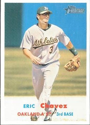 #6 Eric Chavez - Oakland Athletics - 2006 Topps Heritage Baseball