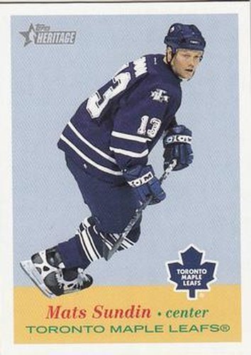 #6 Mats Sundin - Toronto Maple Leafs - 2001-02 Topps Heritage Hockey
