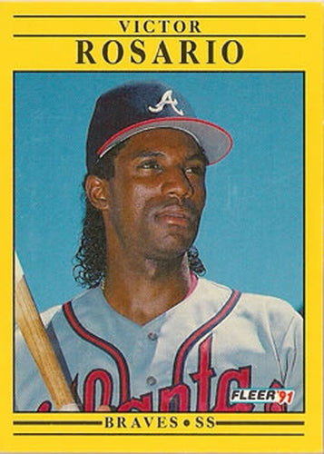 #701 Victor Rosario - Atlanta Braves - 1991 Fleer Baseball