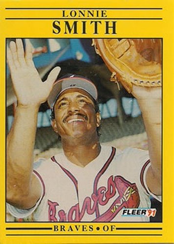 #702 Lonnie Smith - Atlanta Braves - 1991 Fleer Baseball