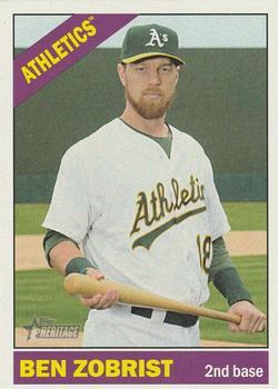 #704 Ben Zobrist - Oakland Athletics - 2015 Topps Heritage Baseball