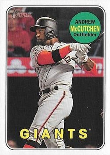 #705b Andrew McCutchen - San Francisco Giants - 2018 Topps Heritage Baseball