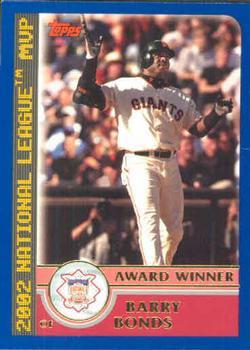 #706 Barry Bonds - San Francisco Giants - 2003 Topps Baseball