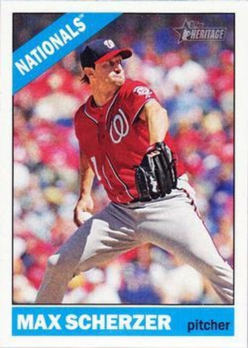 #708b Max Scherzer - Washington Nationals - 2015 Topps Heritage Baseball