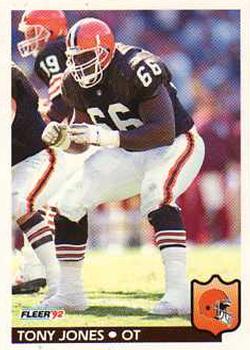 #70 Tony Jones - Cleveland Browns - 1992 Fleer Football