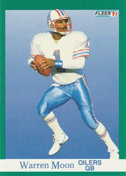 #70 Warren Moon - Houston Oilers - 1991 Fleer Football