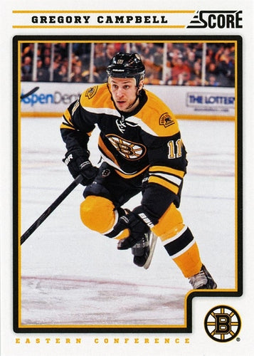 #70 Gregory Campbell - Boston Bruins - 2012-13 Score Hockey