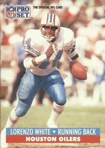 #170 Lorenzo White - Houston Oilers - 1991 Pro Set Football