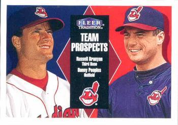 #70 Russell Branyan / Danny Peoples - Cleveland Indians - 2000 Fleer Tradition Baseball