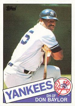 #70 Don Baylor - New York Yankees - 1985 Topps Baseball