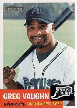 #70 Greg Vaughn - Tampa Bay Devil Rays - 2002 Topps Heritage Baseball