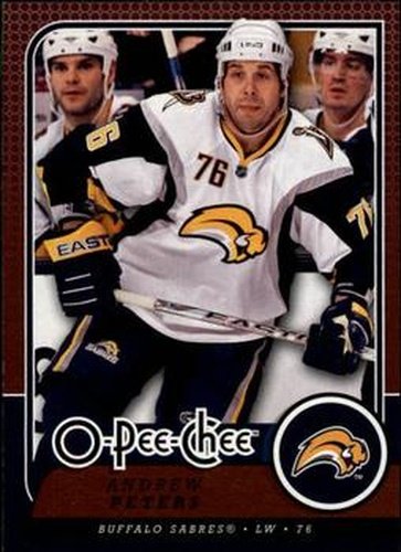 #711 Andrew Peters - Buffalo Sabres - 2008-09 O-Pee-Chee Hockey