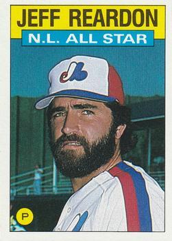 #711 Jeff Reardon - Montreal Expos - 1986 Topps Baseball