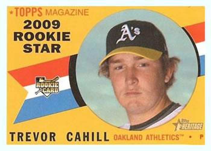 #711 Trevor Cahill - Oakland Athletics - 2009 Topps Heritage Baseball