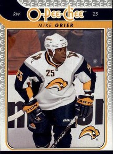 #712 Mike Grier - Buffalo Sabres - 2009-10 O-Pee-Chee Hockey