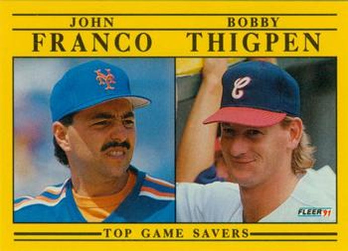 #712 John Franco / Bobby Thigpen - New York Mets / Chicago White Sox - 1991 Fleer Baseball