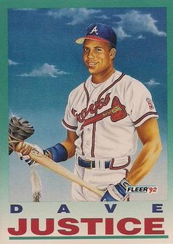 #713 Dave Justice - Atlanta Braves - 1992 Fleer Baseball