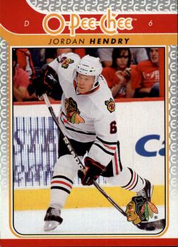 #713 Jordan Hendry - Chicago Blackhawks - 2009-10 O-Pee-Chee Hockey