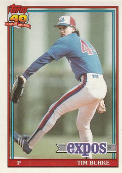 #715 Tim Burke - Montreal Expos - 1991 O-Pee-Chee Baseball