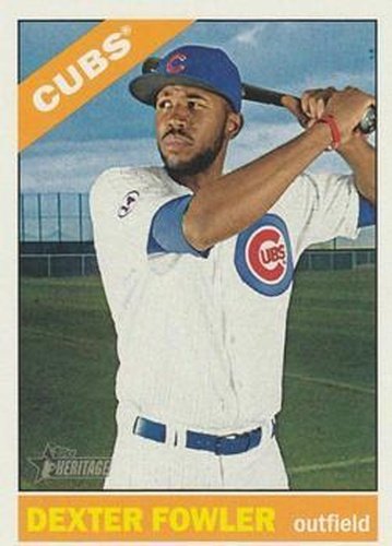 #715a Dexter Fowler - Chicago Cubs - 2015 Topps Heritage Baseball