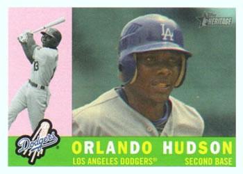 #716 Orlando Hudson - Los Angeles Dodgers - 2009 Topps Heritage Baseball