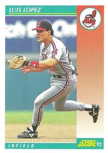 #716 Luis Lopez - Cleveland Indians - 1992 Score Baseball