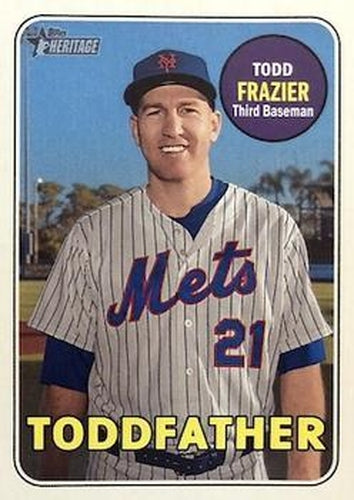#718c Todd Frazier - New York Mets - 2018 Topps Heritage Baseball
