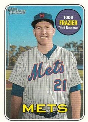 #718e Todd Frazier - New York Mets - 2018 Topps Heritage Baseball
