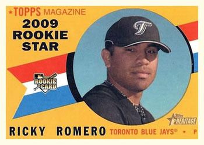 #719 Ricky Romero - Toronto Blue Jays - 2009 Topps Heritage Baseball