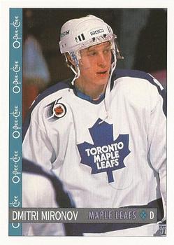 #71 Dmitri Mironov - Toronto Maple Leafs - 1992-93 O-Pee-Chee Hockey