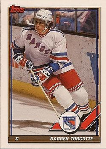#71 Darren Turcotte - New York Rangers - 1991-92 Topps Hockey