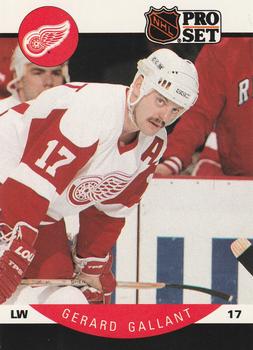 #71 Gerard Gallant - Detroit Red Wings - 1990-91 Pro Set Hockey