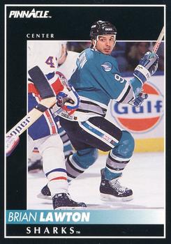 #71 Brian Lawton - San Jose Sharks - 1992-93 Pinnacle Canadian Hockey